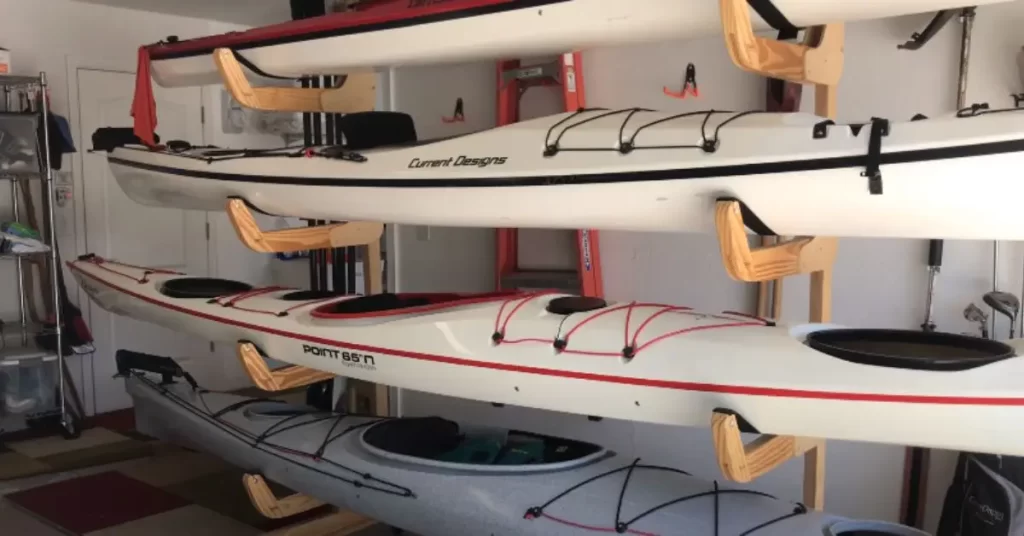 Kayak storage at the rack